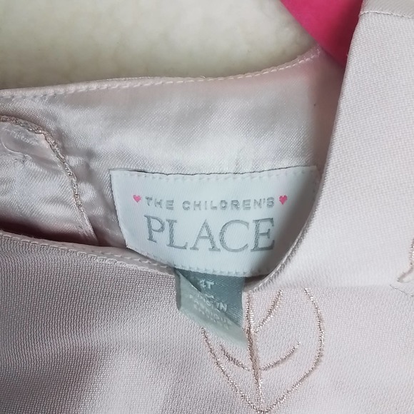 The Children's Place Midi Dress Size 4T in Pink w/ Gold Embroidered Floral Print - Picture 11 of 11